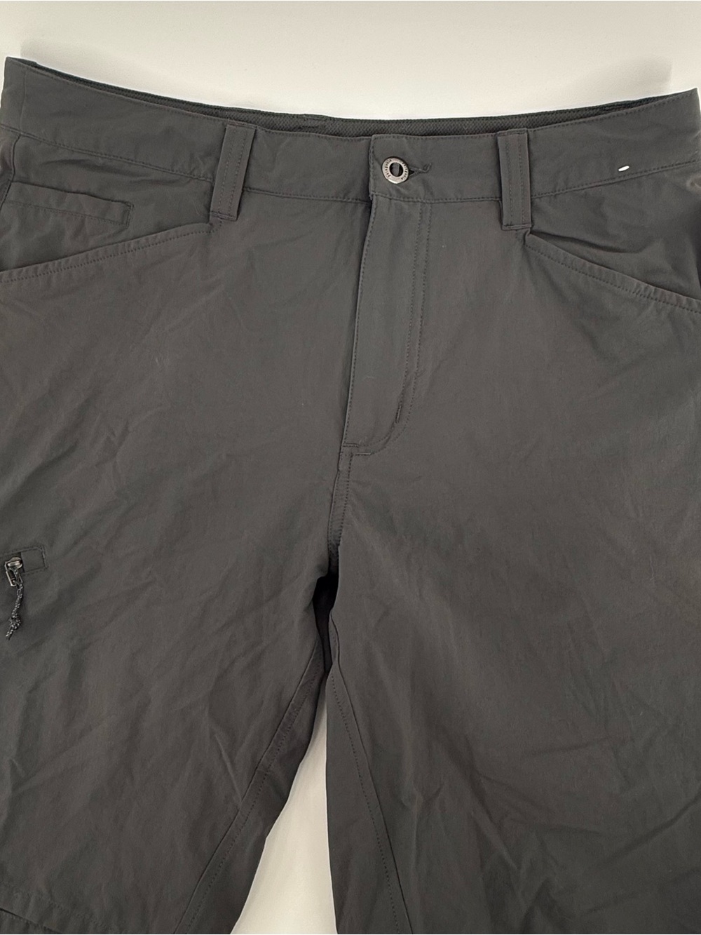 Patagonia Quandary Shorts Mens 34 Forge Grey Hiking Outdoor Stretch Cargo